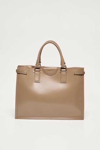 Sac à main en cuir Issa - Taupe