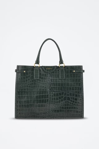 Sac à main en cuir Isa - Vert foncé