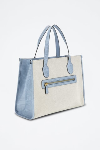 Sac porté épaule G Status - Ecru et bleu clair