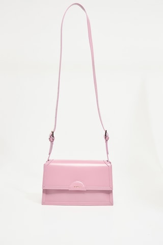 Sac bandoulière en cuir Isa - Rose