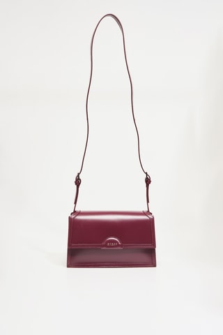 Sac bandoulière en cuir Isa - Bordeaux