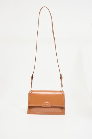 Sac bandoulière en cuir Isa - Camel