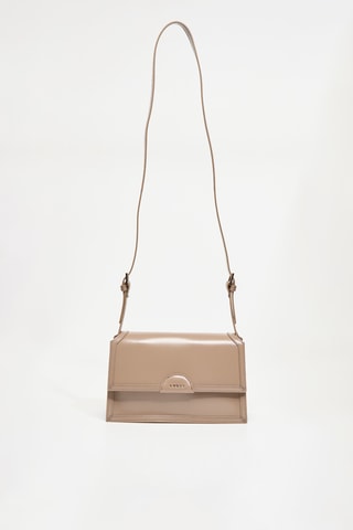 Sac bandoulière en cuir Isa - Taupe