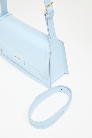 Sac bandoulière en cuir Isa - Ciel