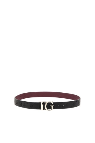 Ceinture réversible - Noir et bordeaux
