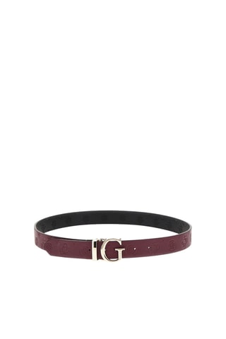 Ceinture réversible - Noir et bordeaux