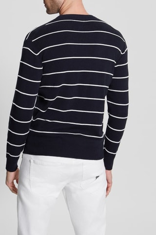 Pull - Bleu marine et blanc