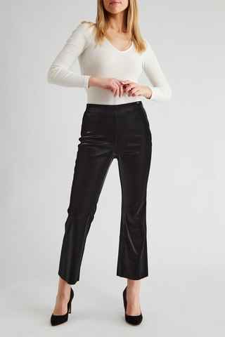 Pantalon slim 7/8 taille haute - Noir