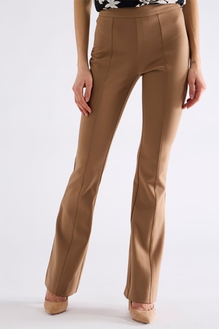 Pantalon taille haute - Marron