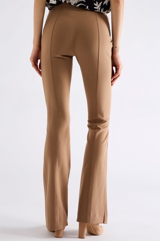 Pantalon taille haute - Marron