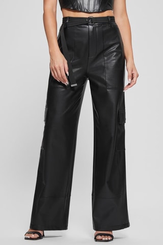 Pantalon regular taille haute - Noir