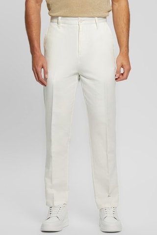 Pantalon regular en lin Clement Twill - Blanc
