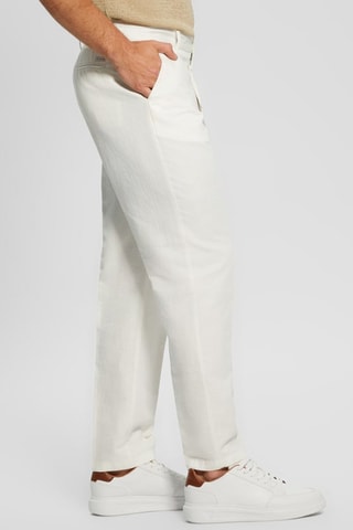 Pantalon regular en lin Clement Twill - Blanc