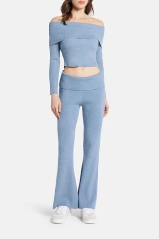 Pantalon flare Nina - Bleu clair