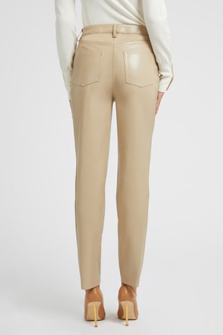 Pantalon droit taille haute - Beige