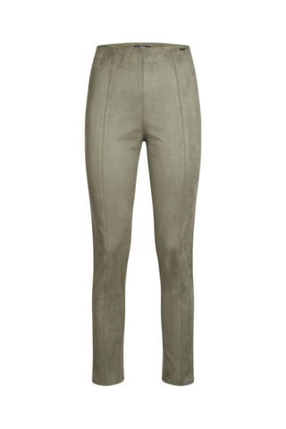 Pantalon slim taille haute Kaki
