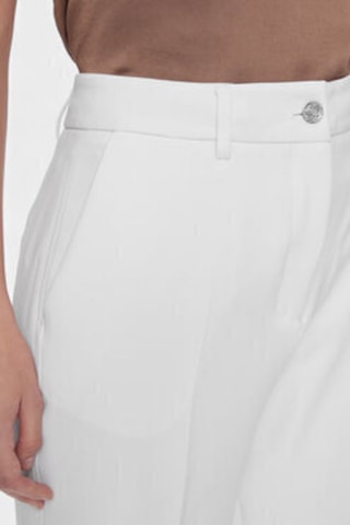 Pantalon slim taille haute - Blanc