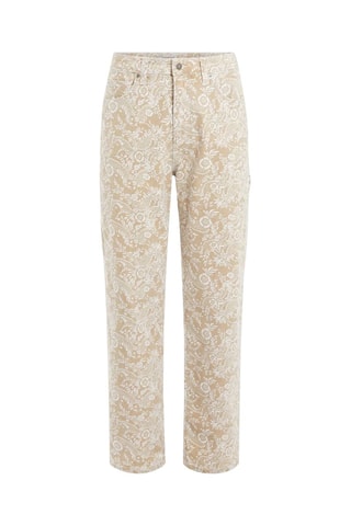 Jean cargo - Beige et blanc