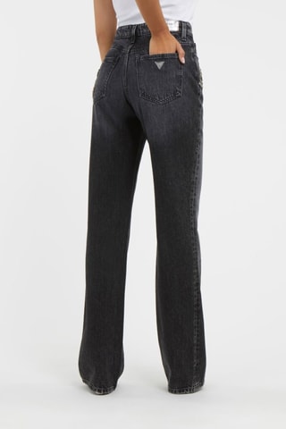 Jean straight taille haute - Gris foncé