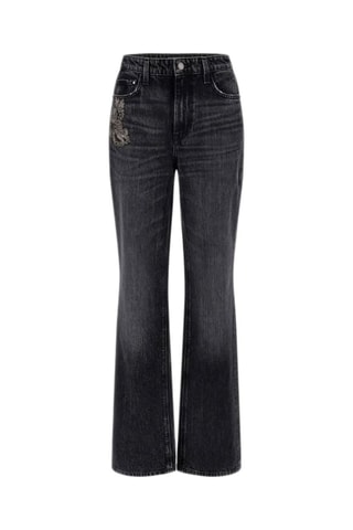 Jean straight taille haute - Gris foncé