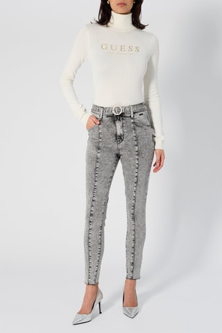 Jean skinny taille haute - Gris