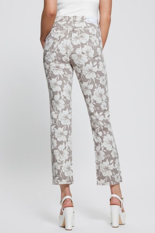 Jean slim 7/8 - Blanc et taupe
