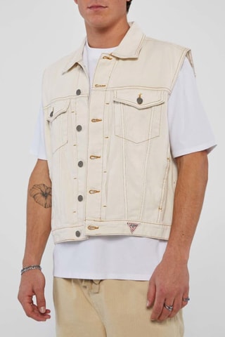 Veste sans manches en jean - Ecru - PB PRIX