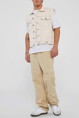 Veste sans manches en jean - Ecru - PB PRIX