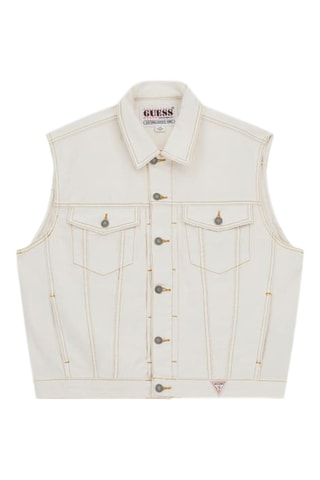 Veste sans manches en jean - Ecru - PB PRIX