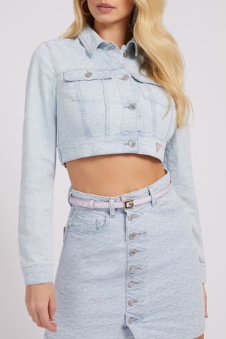 Veste courte en jean - Bleu clair