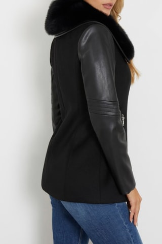 Veste bi-matière - Noir