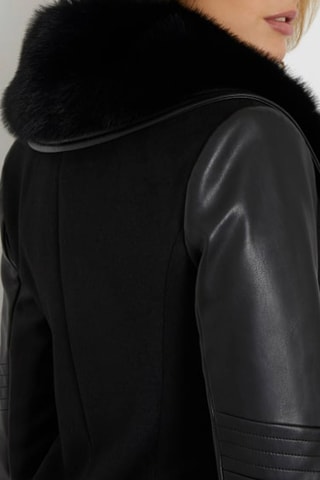 Veste bi-matière - Noir