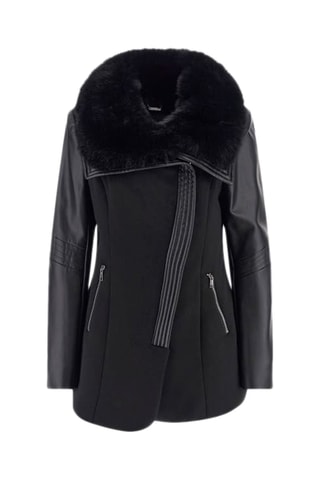 Veste bi-matière - Noir