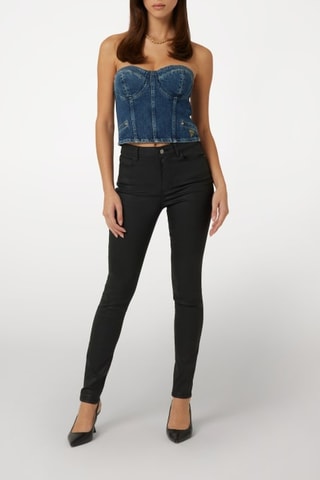 Top bustier en jean Kelly - Bleu