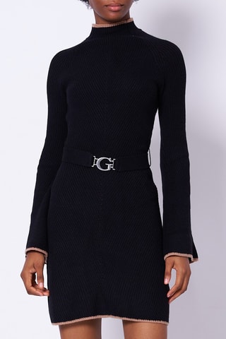 Robe pull en laine - Noir