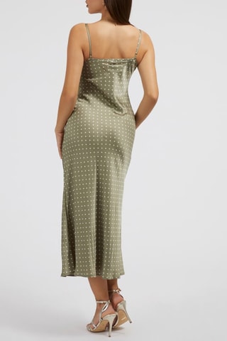Robe longue - Kaki et blanc