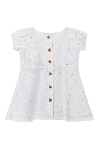 Robe et culotte en broderie anglaise - Blanc