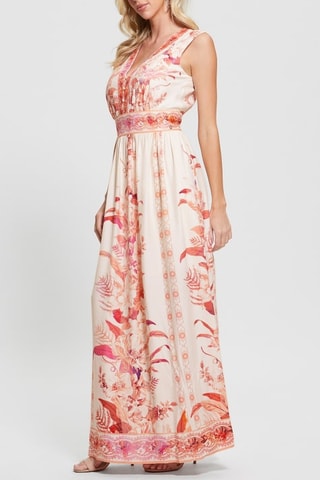Robe longue - Blanc et rouge