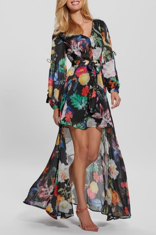 Robe trompe-l'œil Farrah - Noir
