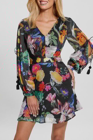 Robe trompe-l'œil Farrah - Noir