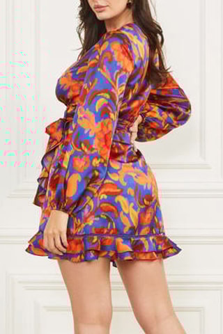 Robe portefeuille - Bleu cobalt