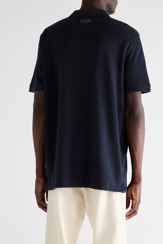 Polo regular Letter - Bleu nuit