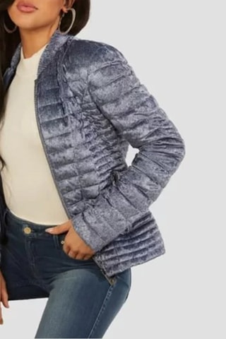 Doudoune en velours - Bleu clair