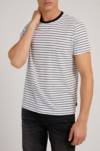 T-shirt en lin Blanc et noir