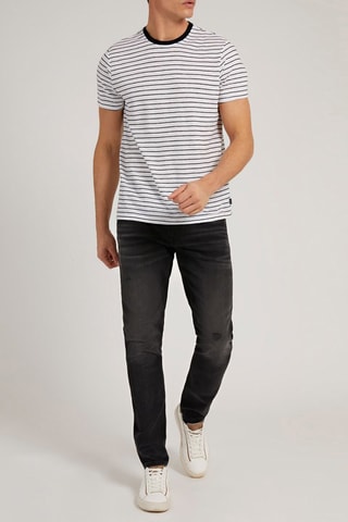 T-shirt en lin Blanc et noir