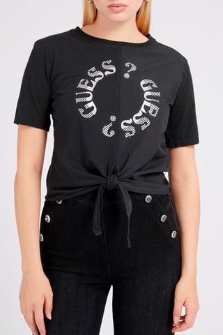 T-shirt noué Noir