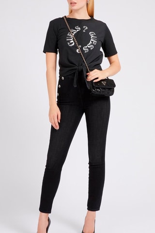 T-shirt noué Noir