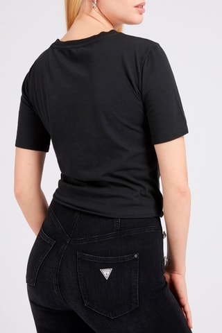 T-shirt noué Noir