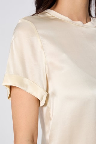 T-shirt en soie Crème
