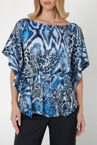 Blouse Josette - Blanc et bleu